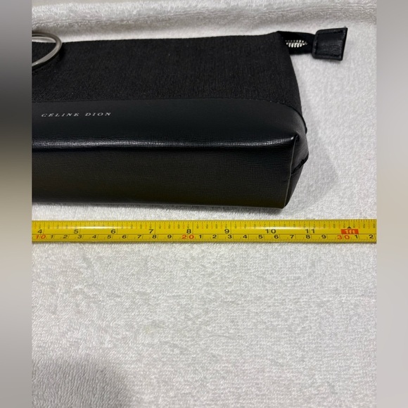 Céline Dion Black Wristlet Clutch with Silver Ring Handle - Picture 4 of 7